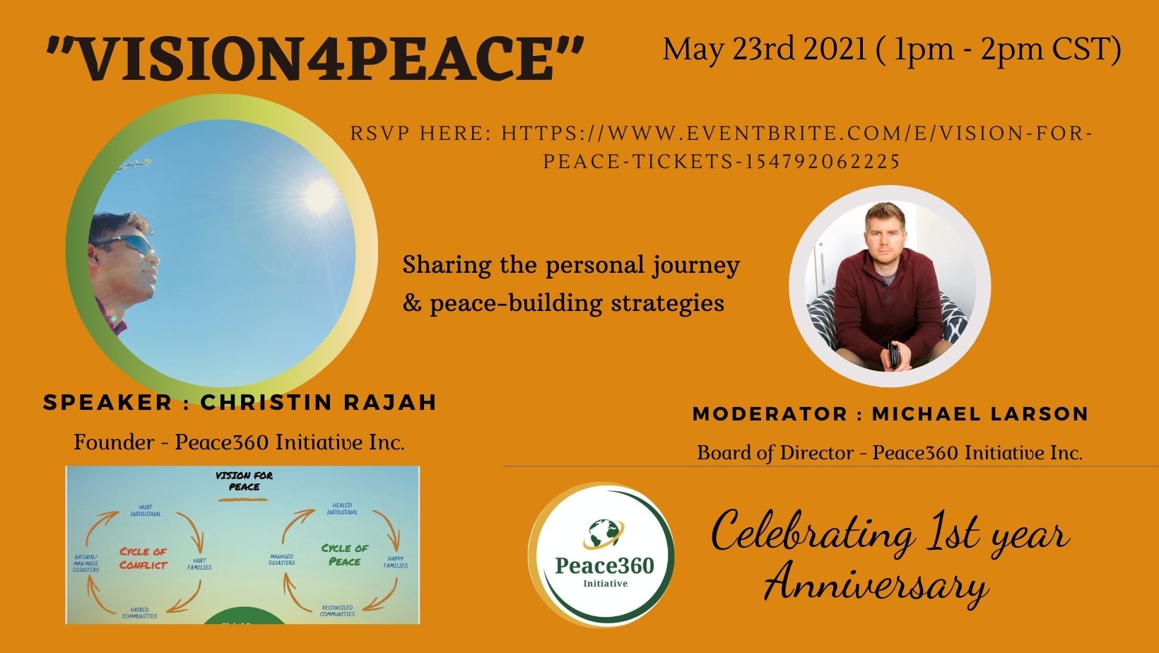 Poster for Vision4Peace event