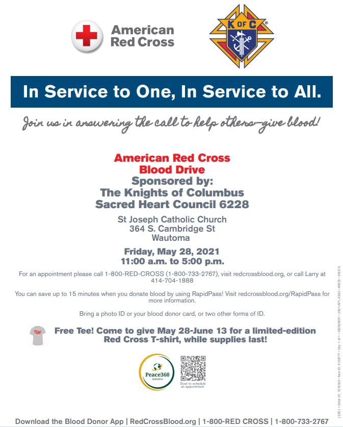 Poster for American Red Cross Blood Drive